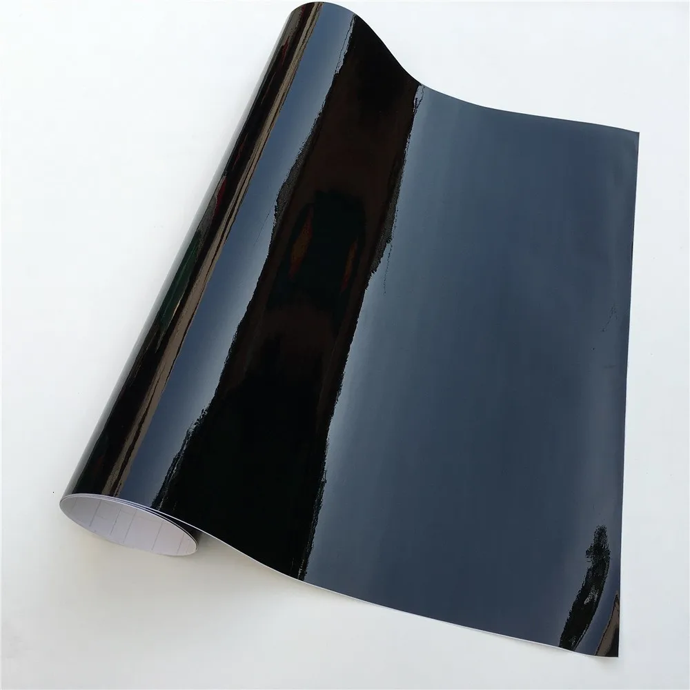 Console Skin Wrap - Ultra parlak siyah vinil Wrap araba