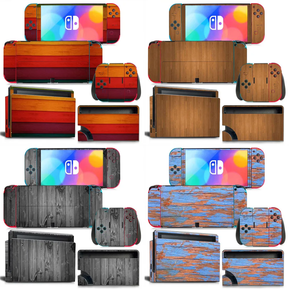 Console Skin Wrap - Nintendo Anahtarı için OLED Ahşap Tahıl