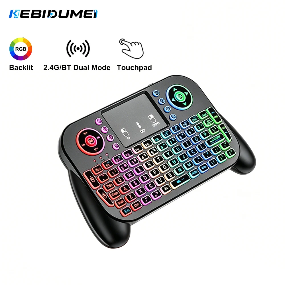 Gaming Console For Smart Tv - KEBIDUMEI RGB Arkadan Aydınlatmalı Mini Klavye,